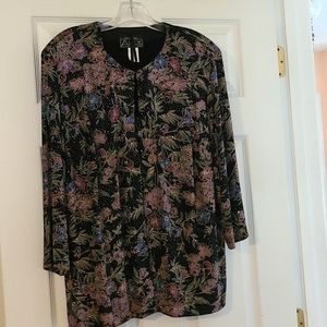 ALEX Women Evening Tank top with cover up. 2x. Sparkle and shine